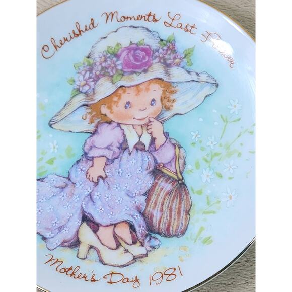 Avon Small Plate Porcelain 5" Mother's Day 1981 1982 Little Things Japan x2 Vtg - Picture 4 of 12